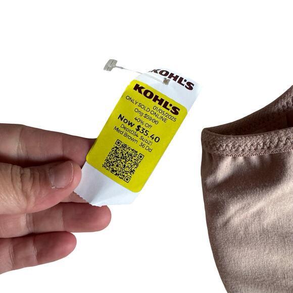 Glamorise 1241 Underwire Bra 36DD Front Close Lace Medium Brown NWT - Picture 3 of 9